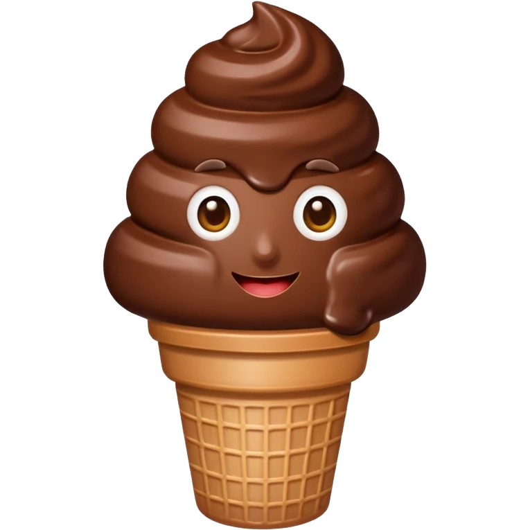chocolate ice cream emoji