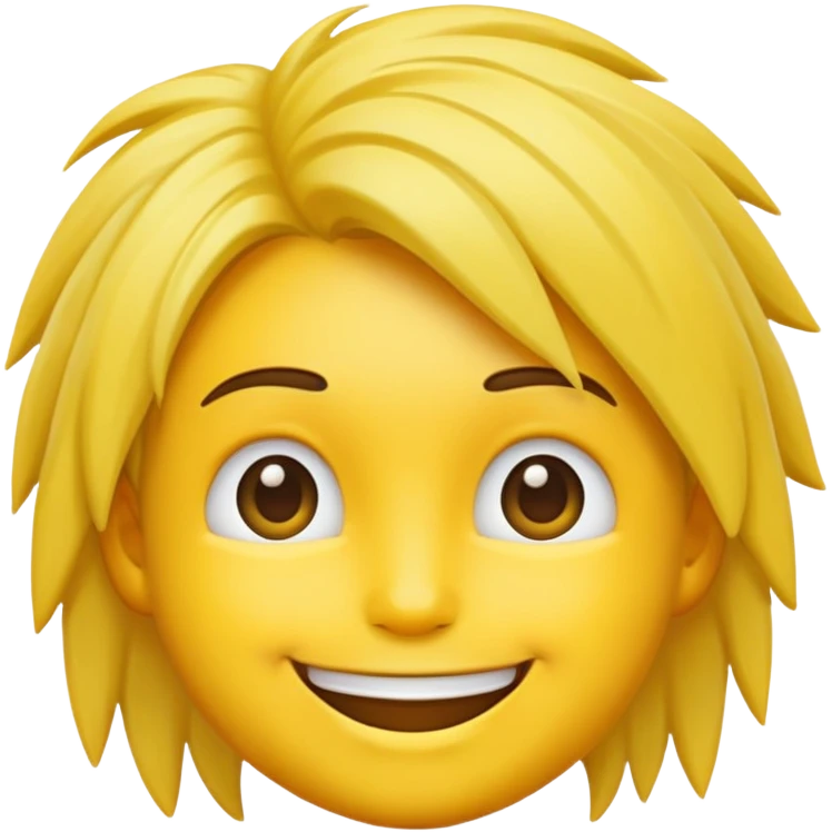 Grow emoji with yellow skin and hair emoji