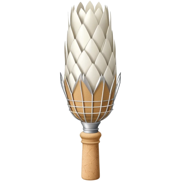 badminton shuttlecock with white feathers and cork base emoji