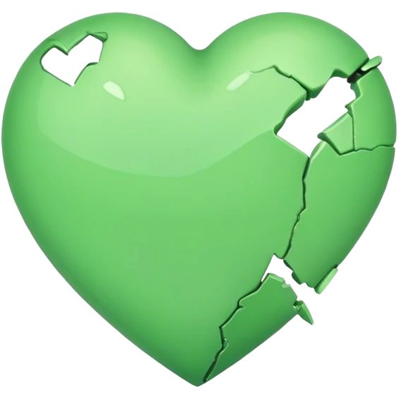 Light green heart break emoji