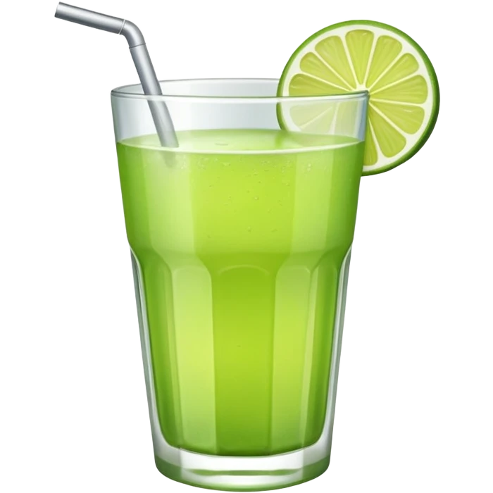 a glass of lime juice, minimal, simple, clear emoji