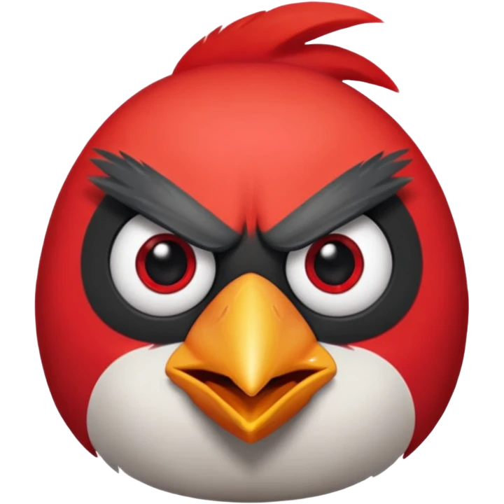 Angry bird in grey different style  emoji