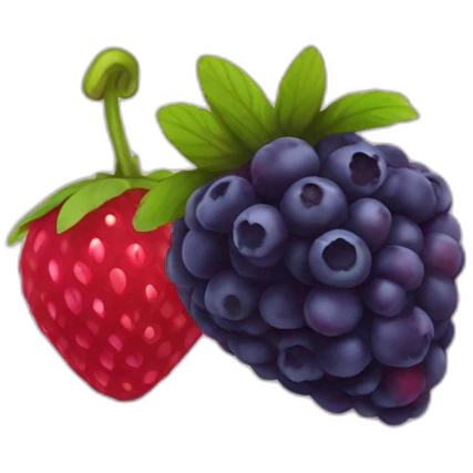 Fraise framboise MYRTILLE emoji