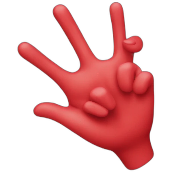 Point you single finger red color emoji