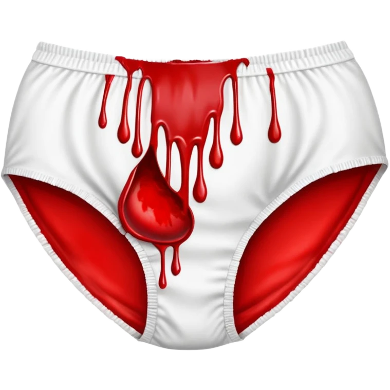 female underwear with blood dripping emoji