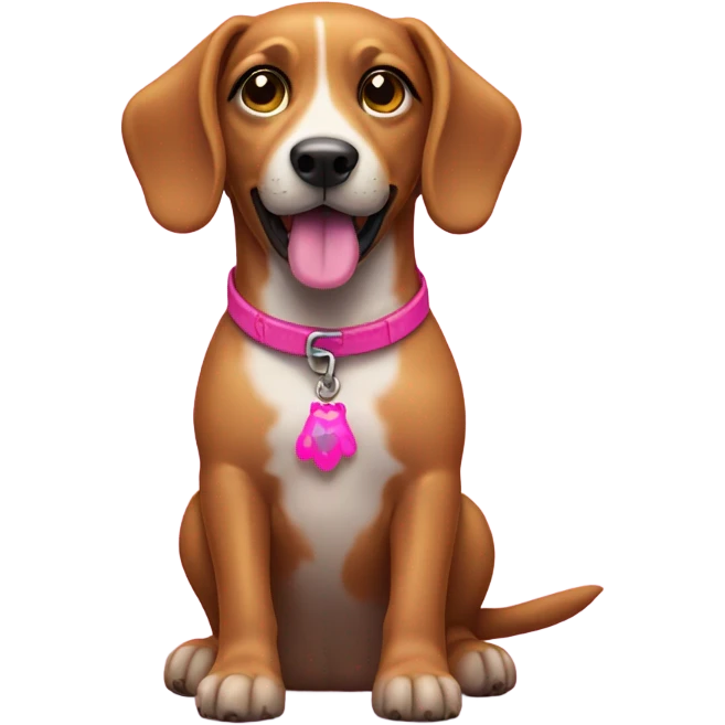 Dog with pink nails emoji