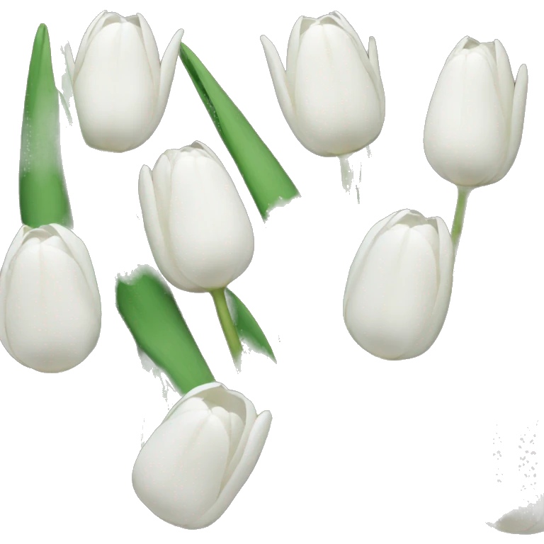 White tulips emoji