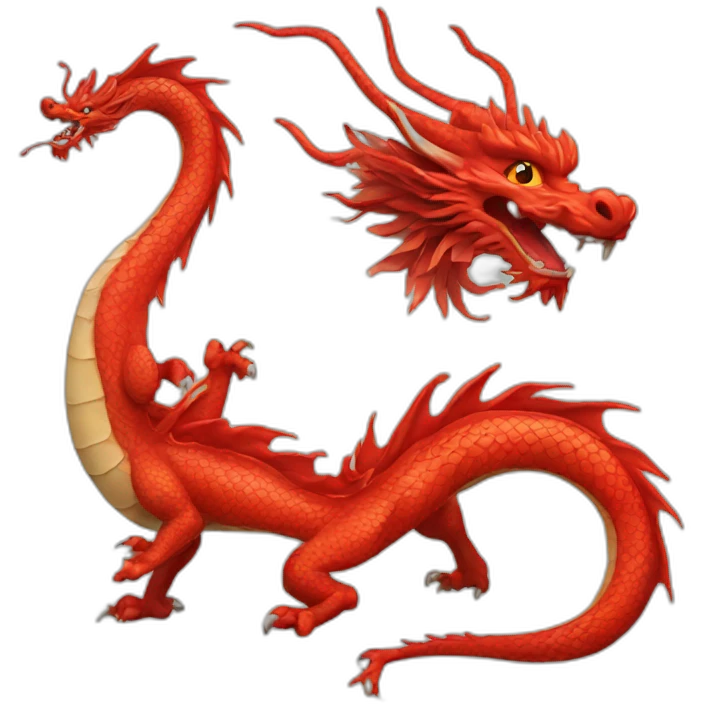 chinese red dragon emoji