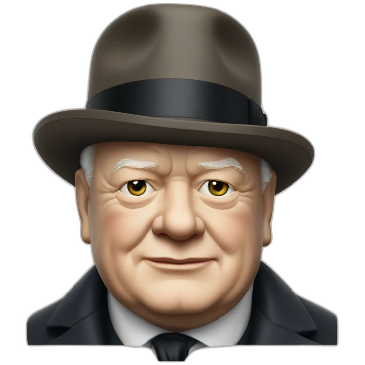 Winston churchill fait le v de la victoire  emoji