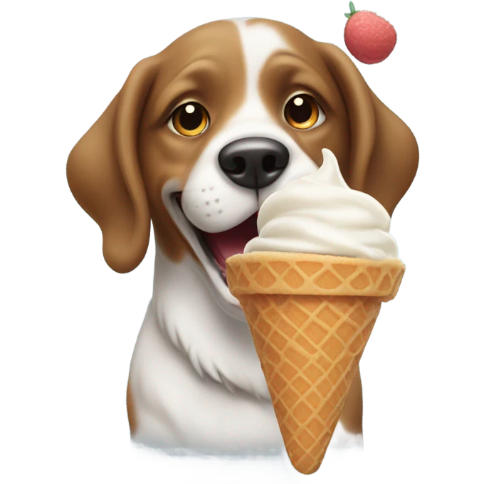 dog eating ice cream emoji