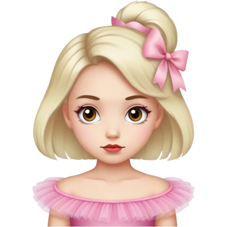 Side eye with tutu emoji