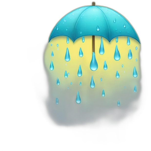 Drizzling rain drops emoji