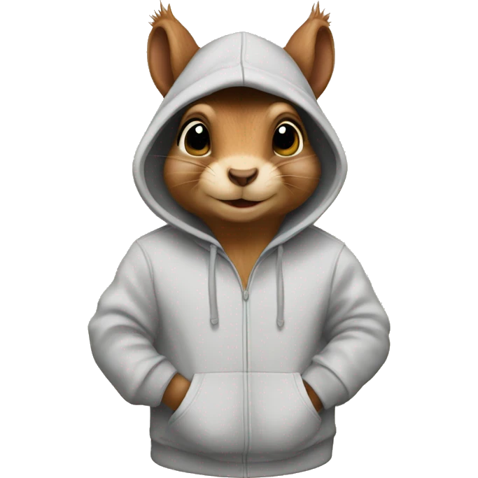 Squirrel in hoodie emoji
