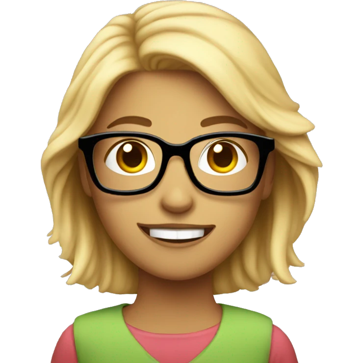 Nerdy starstruck apple fangirl emoji