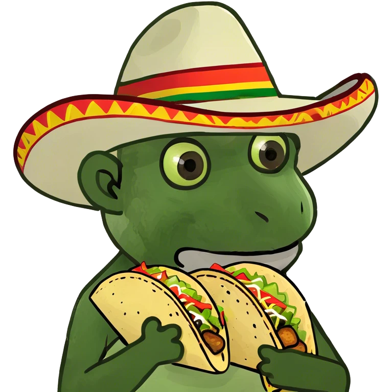 Mexican monkey eating tacos emoji