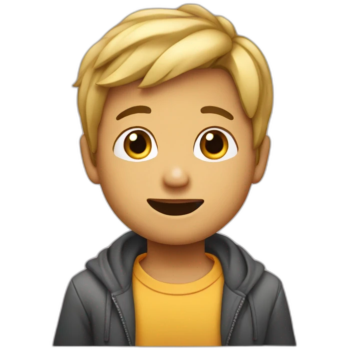Niño adicto a la television emoji