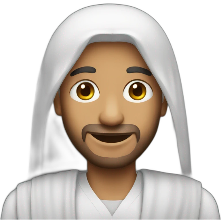 Arab with long hair emoji