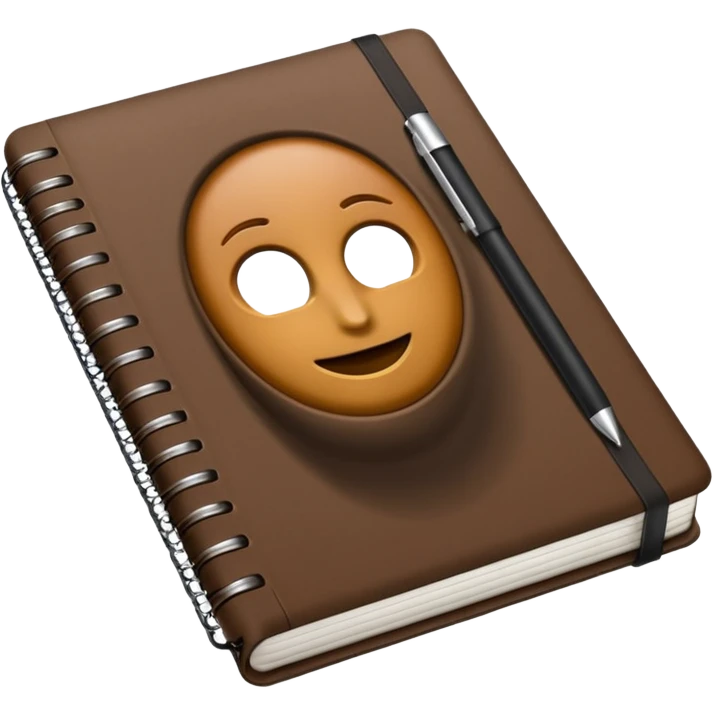 Notebook da apple em tons marrom  emoji