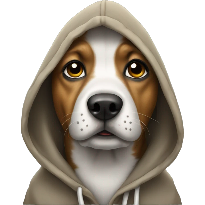 dog wearing a hoodie  emoji