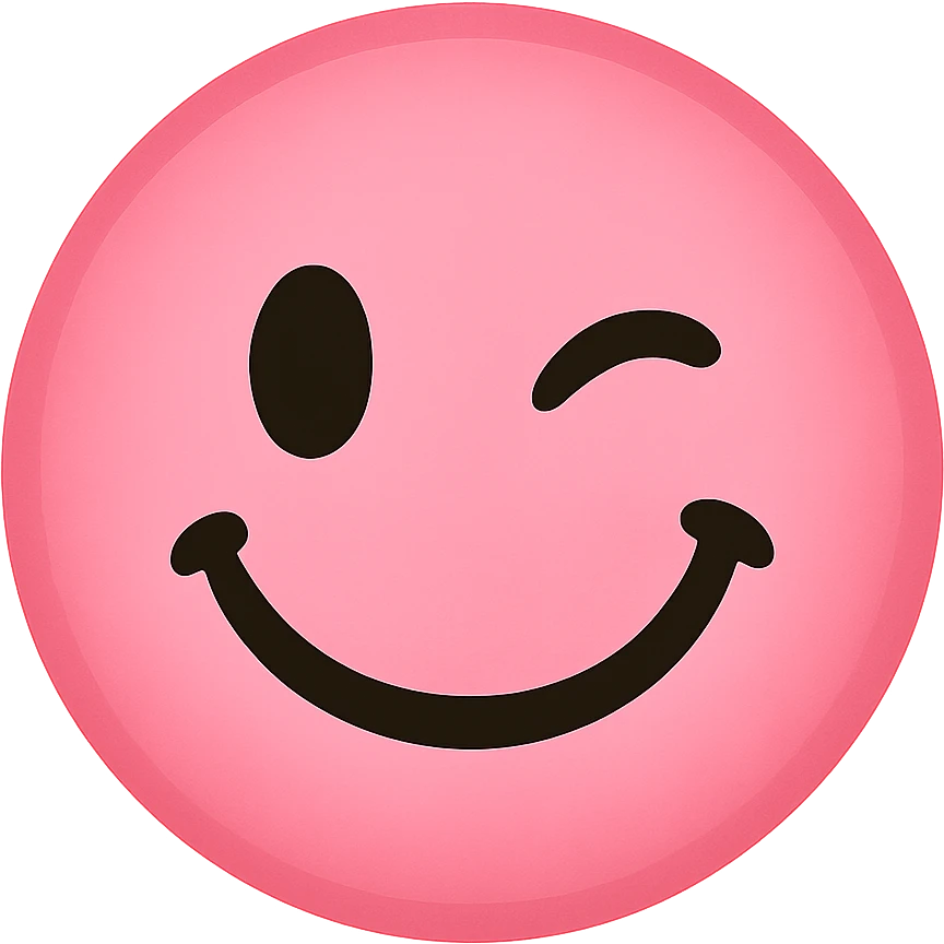 pink winking emoji emoji