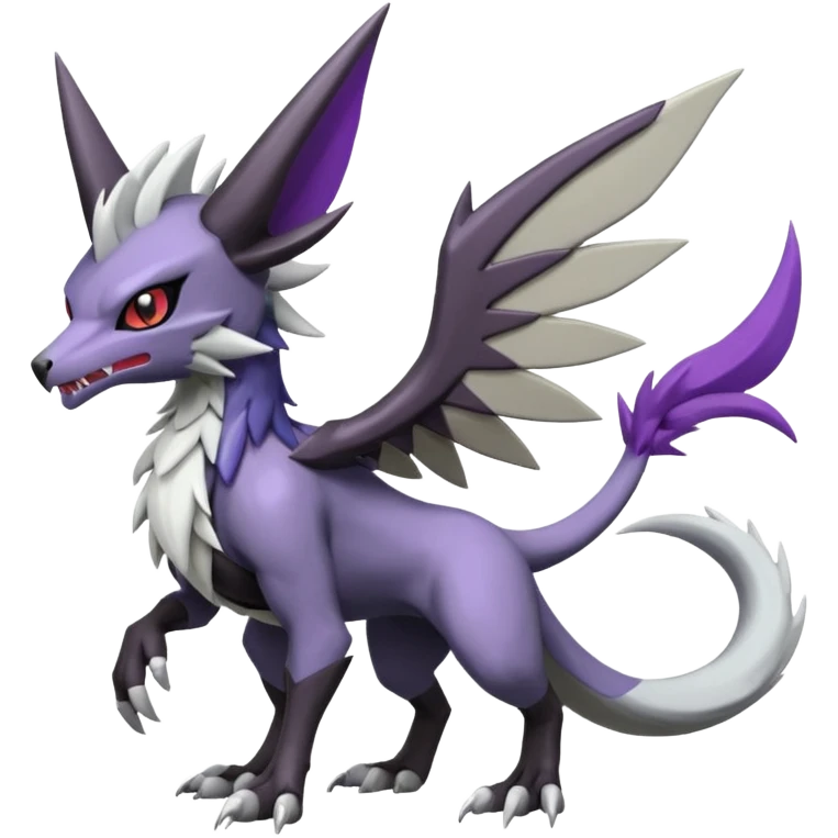 Noivern-Mightyena-Silvally-Fakémon-hybrid-creature (full body)  emoji
