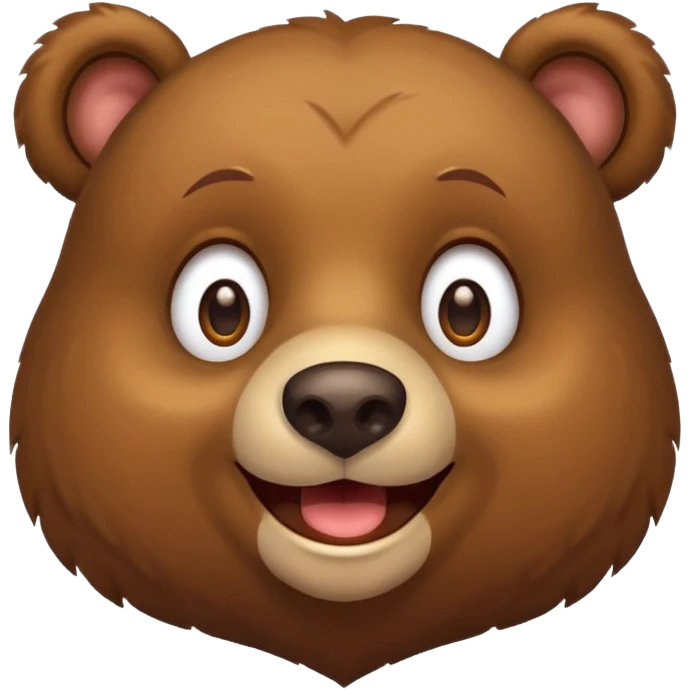 bear animal happy face emoji