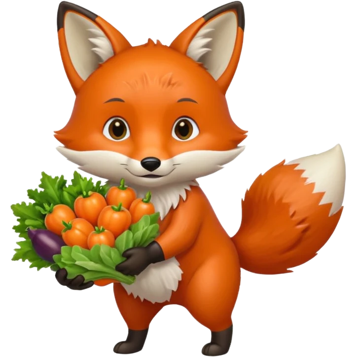 renard qui vend des légumes emoji