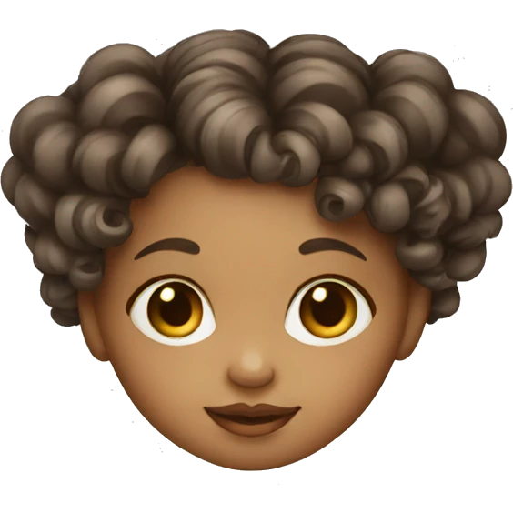 A baby girl with ringlets emoji