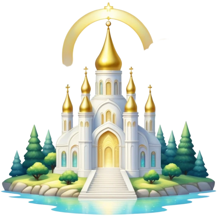 White and Golden Divine Holy Glorious Shiny Sparkly Scenic Scenery Deco Fakémon emoji