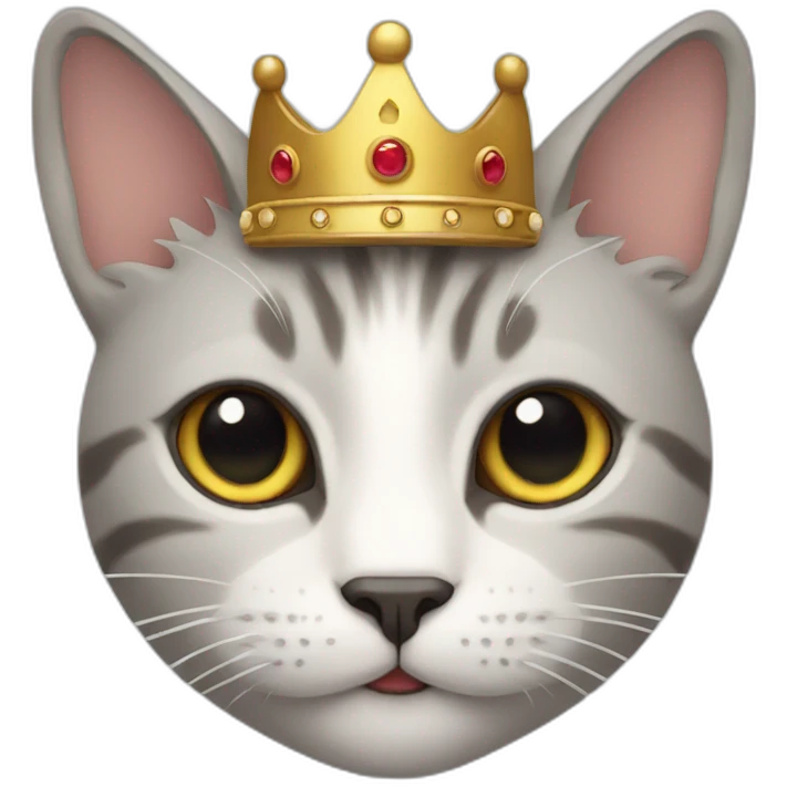 Cat with crown emoji