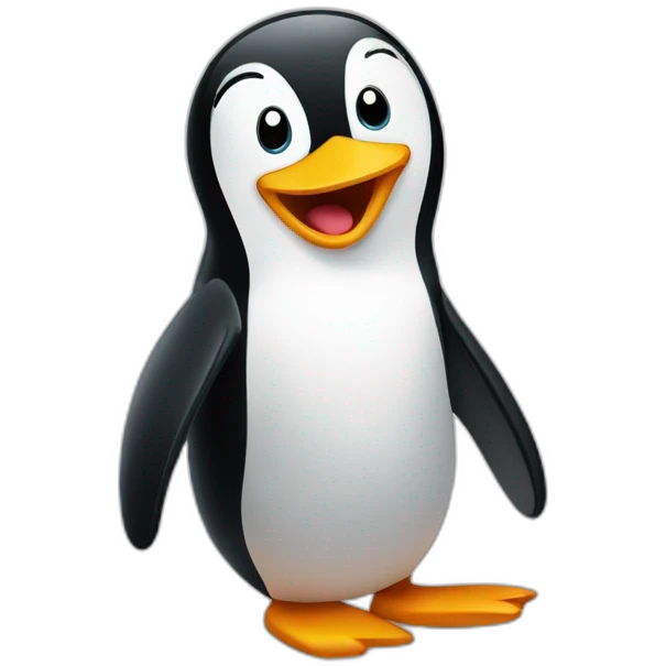 pingüino cantando emoji