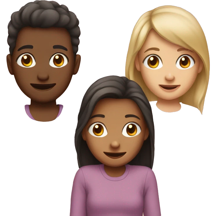 3 siblings 1 boy 2 girls  emoji