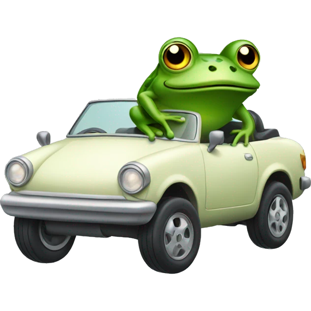 Frog car emoji