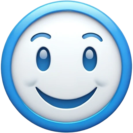 buffering symbol with a smiling face in the center emoji