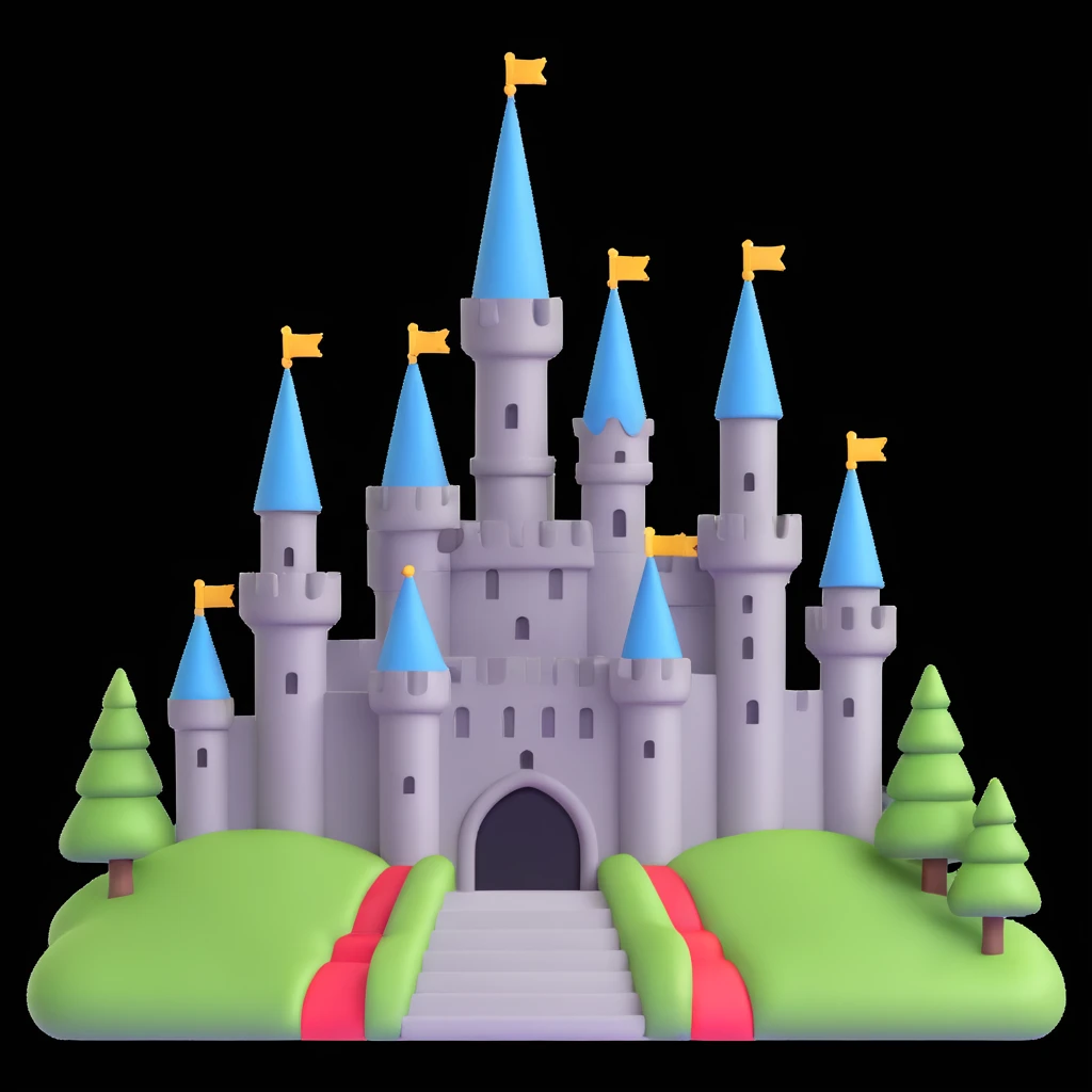 king and queen, castle background emoji