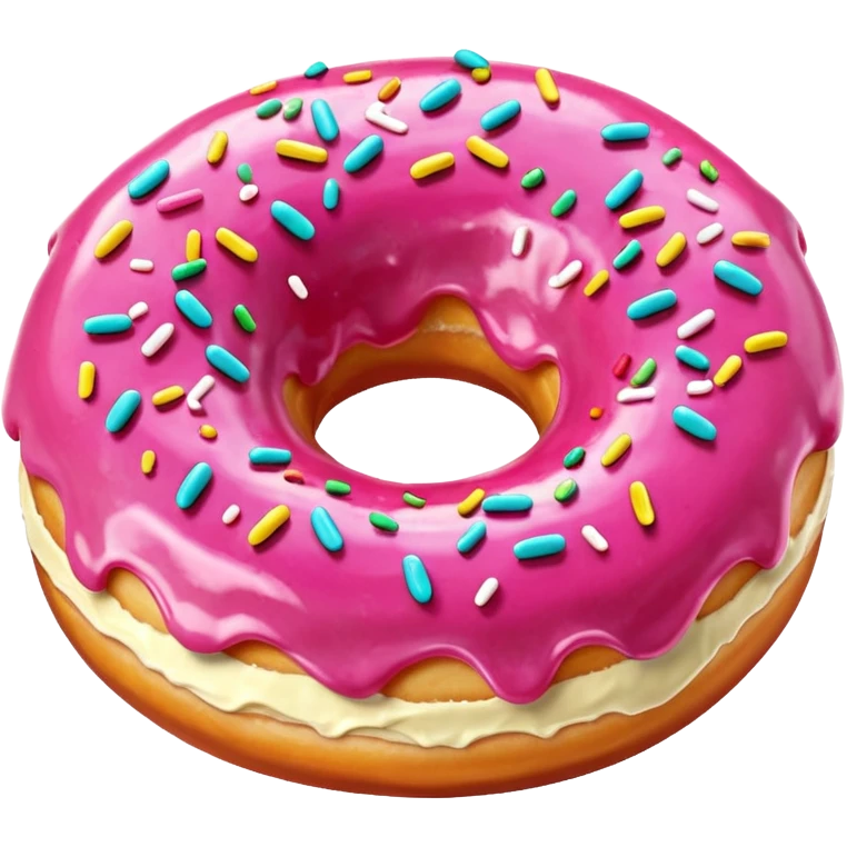 Donut with Pink Frosting emoji