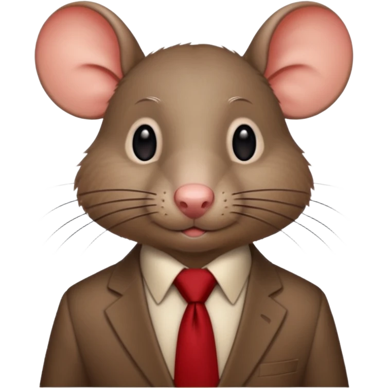 rat wearing  red tie emoji