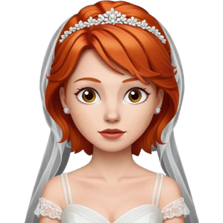 Red head bride emoji