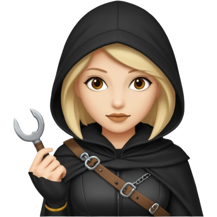 Mujer con traje de ladron emoji