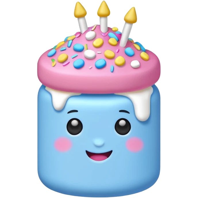 marshmallow colorful accessorized emoji