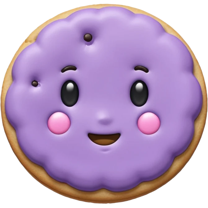  a pastel purple cookie with soft crumbly  emoji