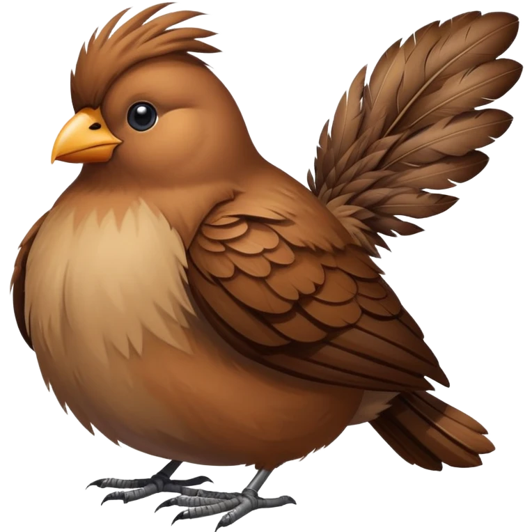 Bird with a big but emoji