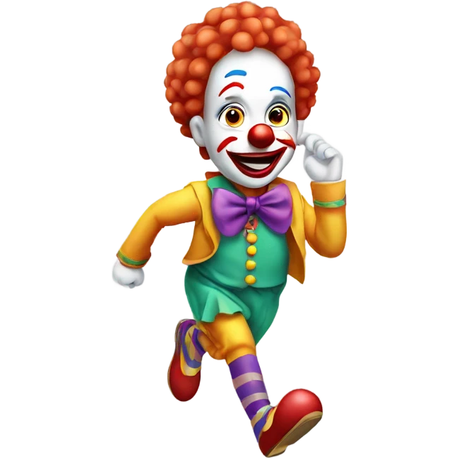 clown with running make up emoji