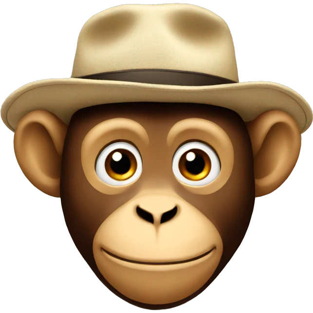 monkey with a hat emoji