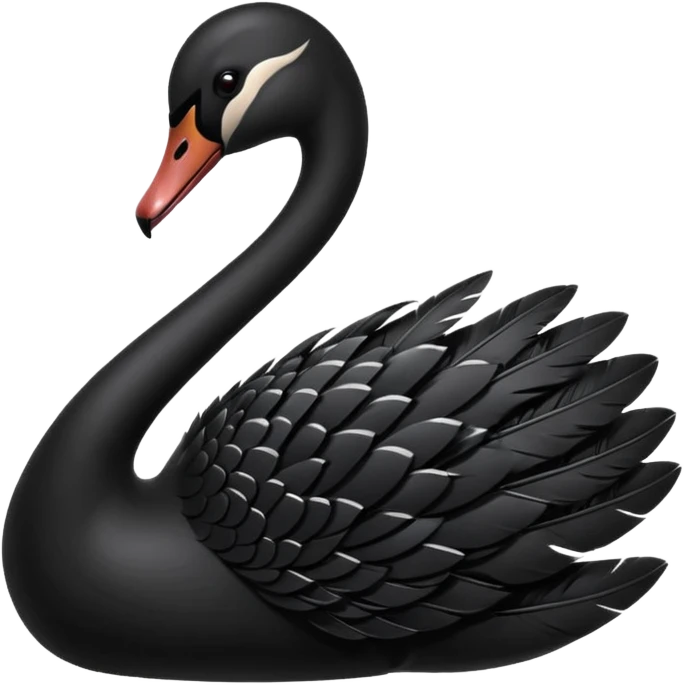 Shining black swan emoji
