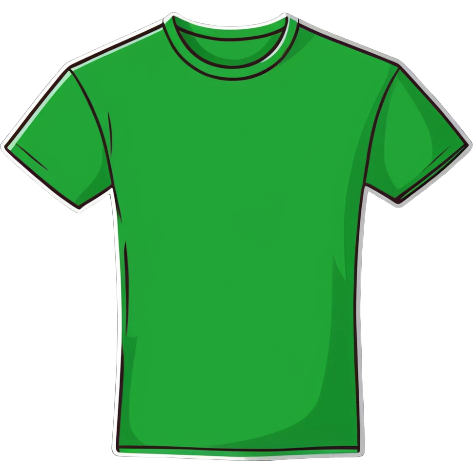 green t-shirt, simple, clear emoji