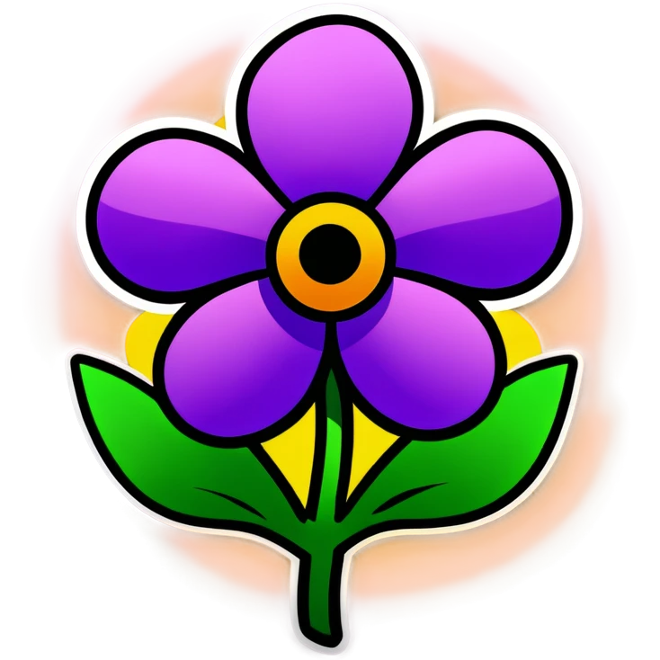 Gothic purple flower emoji