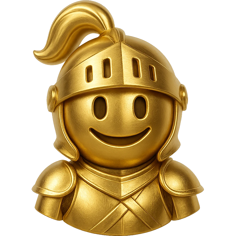 Create a realistic emoji character named Master Hunt. Helmet, The background should be transparent , for positive work culture. emoji