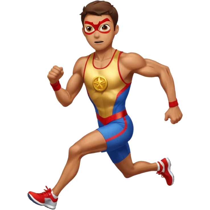 spiderman picking running a marathon with gold medal emoji