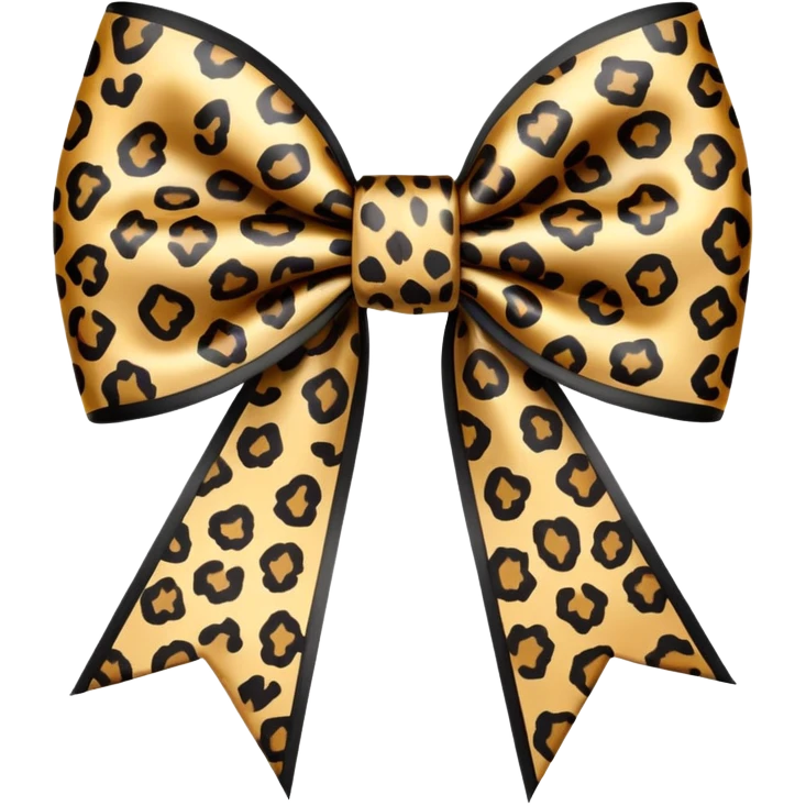 Leopard print bow emoji